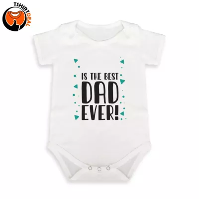 Tomaat verdrievoudigen Fotoelektrisch Naam' is the best dad ever baby romper | Bestel nu! | Tshirtdeal