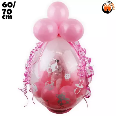 Gevulde cadeau ballon roze met Happy Horse | & Verras | Giftdeals